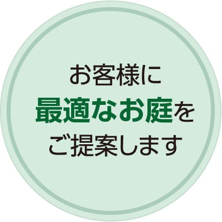 お客様に最適なお庭をご提案します